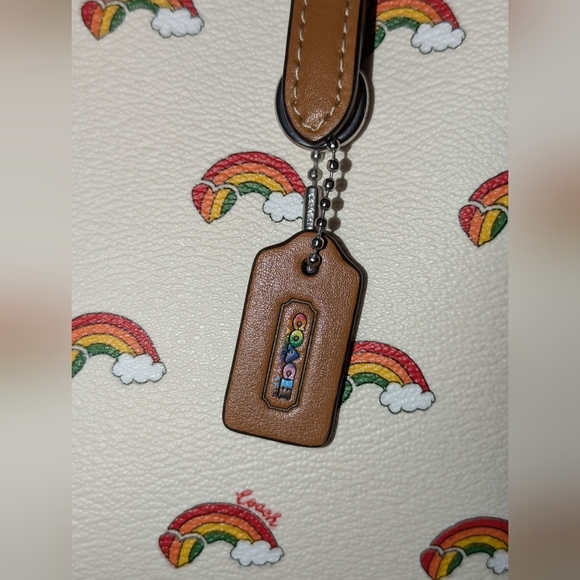 Coach Mollie Tote Bag 25 Rainbow Print LNC - Picture 3 of 12